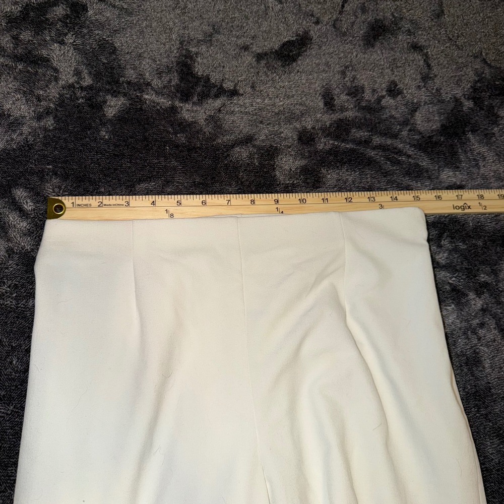 Coldwater Creek Womens Ivory Wide Leg Dress Pants Side Zip Size 8 H27720 - Picture 4 of 7